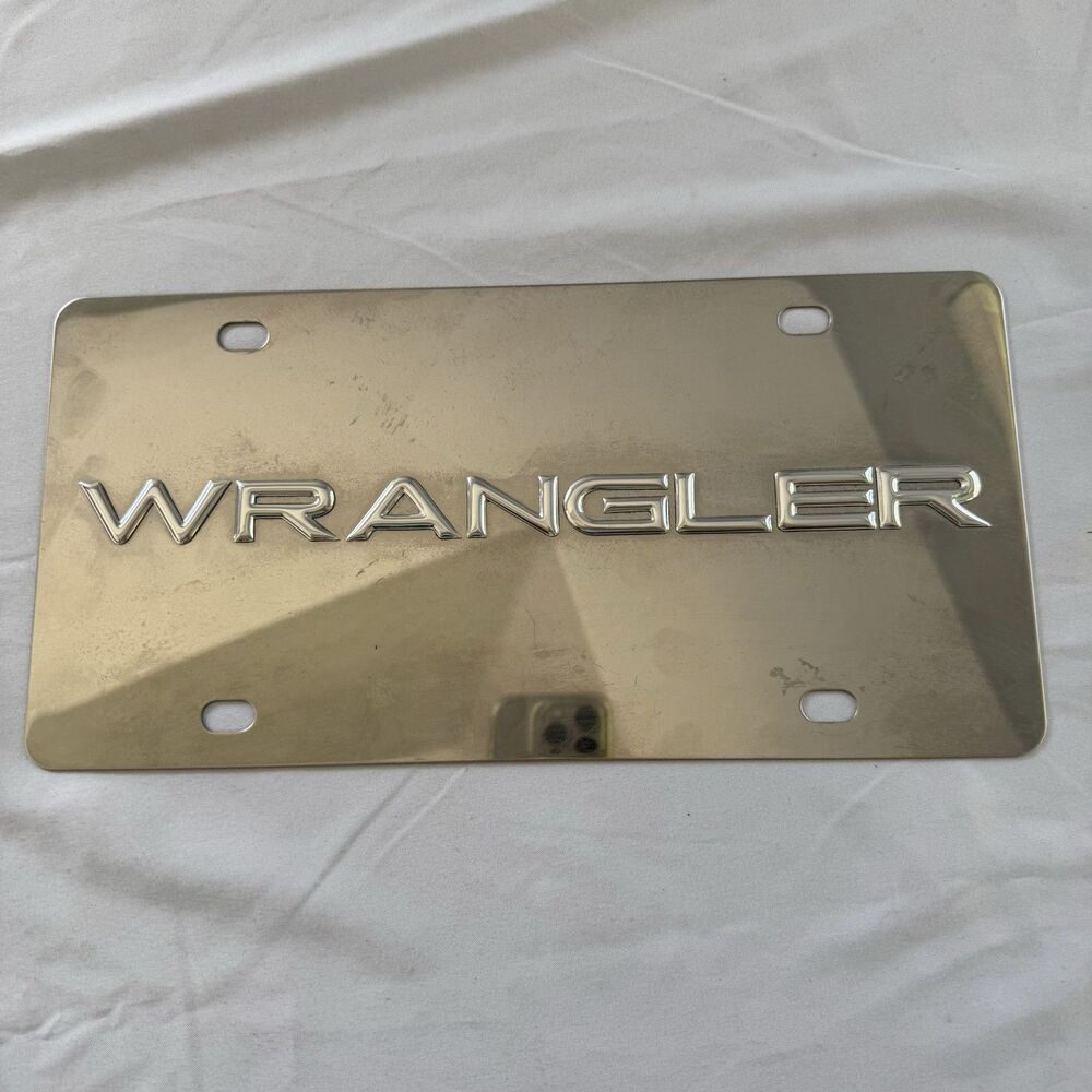 Wrangler Metal Chrome License Plate Cover